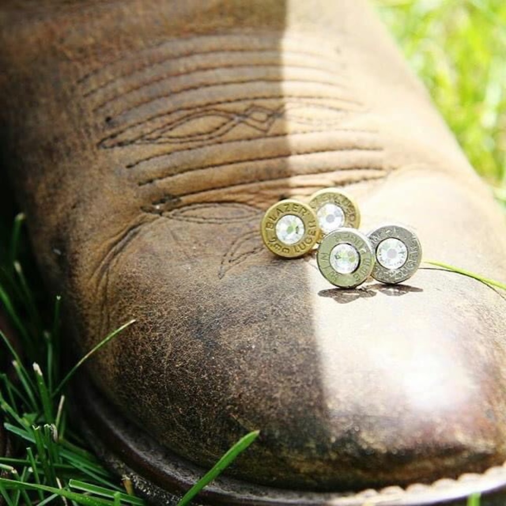 Bullet Casing Gold Earrings